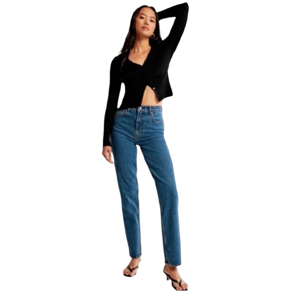 NEW ABERCROMBIE & FITCH women's size 2 The 90s Straight Ultra High Rise Jeans